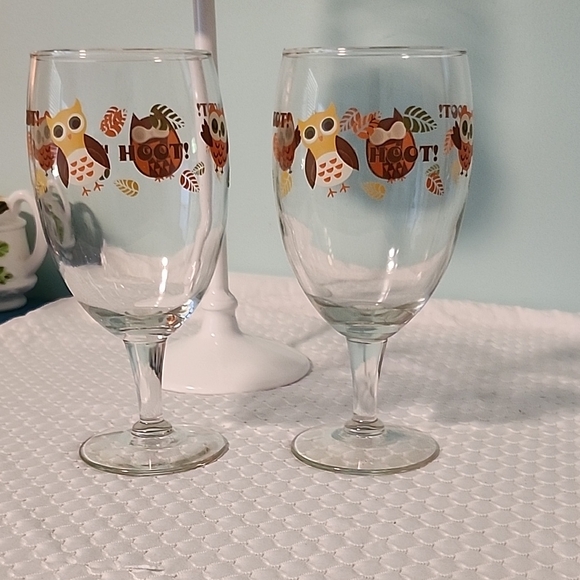 libbys Other - Vintage 7 1/4" Libbys Hoot Owl Stemware